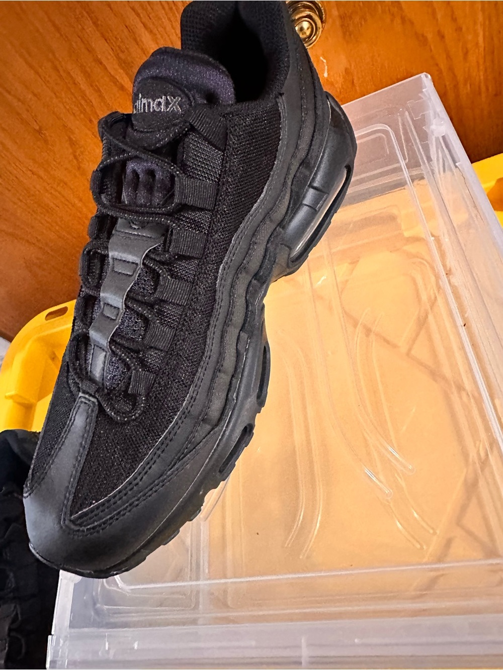 Nike Air Max 95 Essential "Triple Black" Low Top Sneaker CI3705-001 - Picture 6 of 12